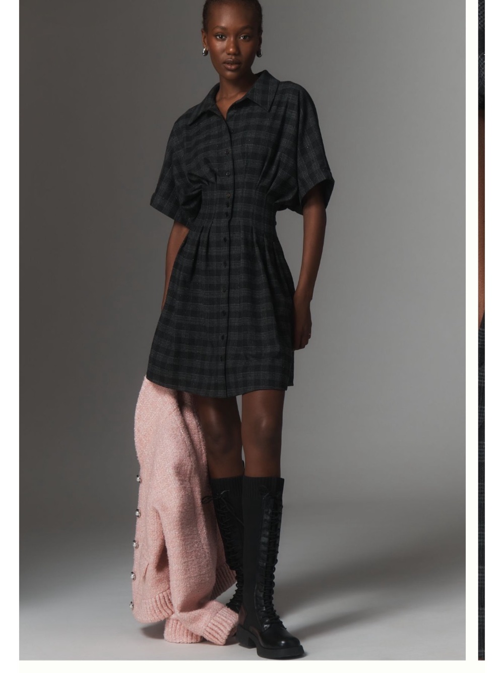 Tobie Mini Shirt dress by Exquise